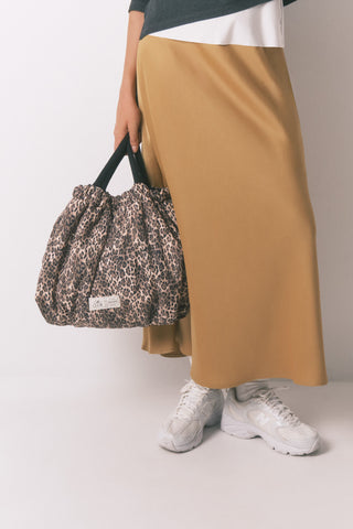 Bolso Reversible de Nylon con Animal Print