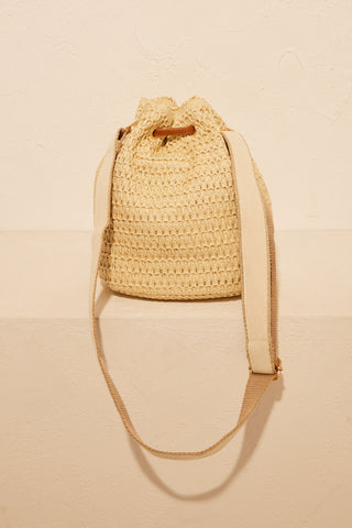 Bolso de Rafia con Detalle de Brillos