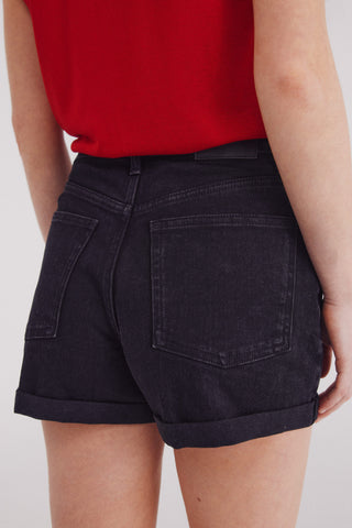 Short Denim Talle Alto con Bolsillos