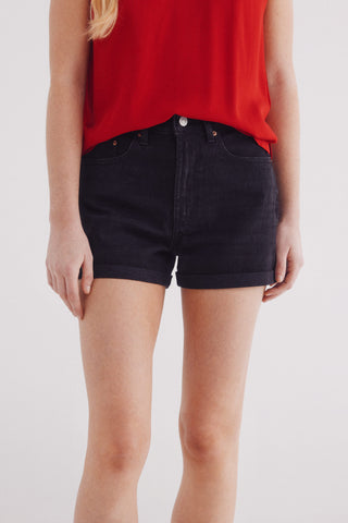 Short Denim Talle Alto con Bolsillos