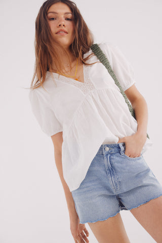 Short Denim Talle Alto con Bolsillis