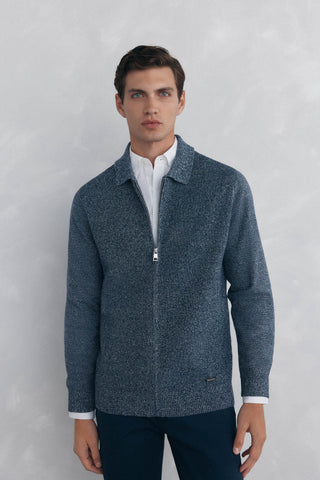 Cárdigan con Cremallera y Detalle Logo