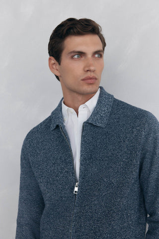 Cárdigan con Cremallera y Detalle Logo