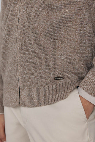 Cárdigan con Cremallera y Detalle Logo