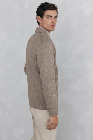 Cárdigan con Cremallera y Detalle Logo