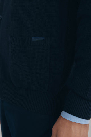 Cárdigan de Punto Cuello Polo con Botones