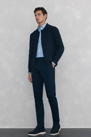 Cárdigan de Punto Cuello Polo con Botones