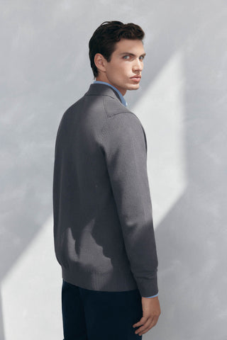 Cárdigan de Punto Cuello Polo con Botones