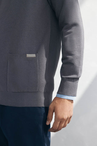 Cárdigan de Punto Cuello Polo con Botones