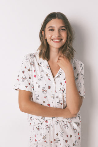 Set de Pijama 2 Piezas de Algodón Colección Snoopy