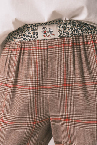 Set de Pijama 2 Piezas Estampado Cuadros Colección Snoopy