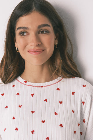 Set de Pijama 2 Piezas con Estampado Cerezas