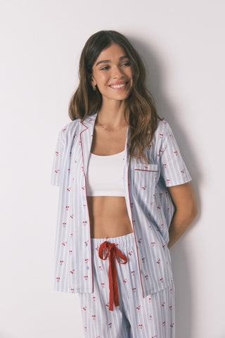 Set de Pijama 2 Piezas con Estampado Cerezas