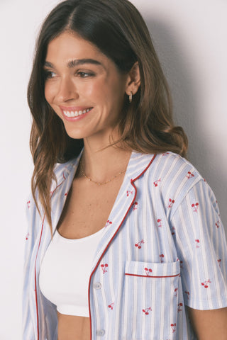 Set de Pijama 2 Piezas con Estampado Cerezas