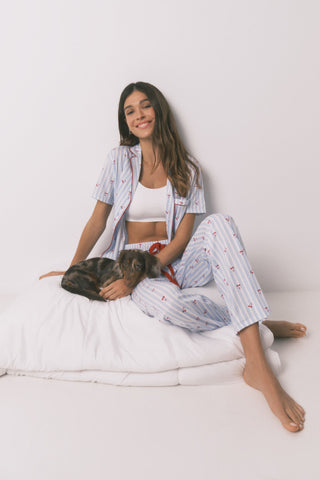 Set de Pijama 2 Piezas con Estampado Cerezas