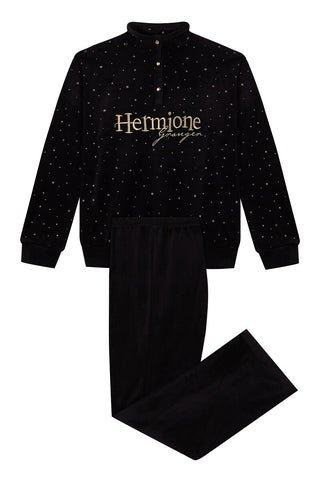 Set de Pijama 2 Piezas Terciopelo Negro Hermione