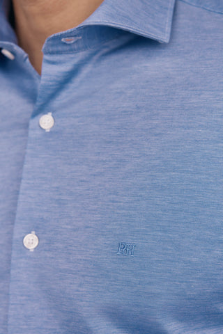 Camisa Slim Fit con Logo Bordado