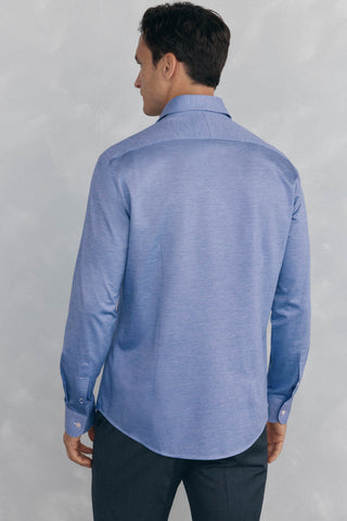 Camisa Slim Fit con Logo Bordado
