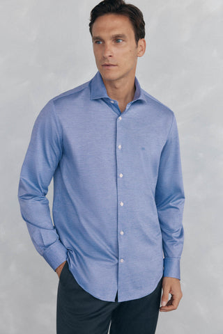 Camisa Slim Fit con Logo Bordado