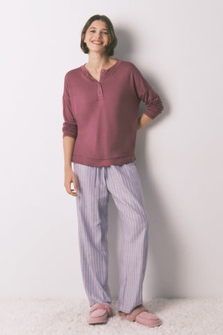 Camiseta Manga Larga con Botones