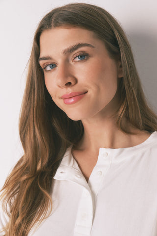 Camiseta Manga Larga con Detalle Botones