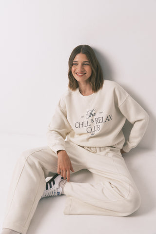 Sudadera Cuello Redondo con Gráfico