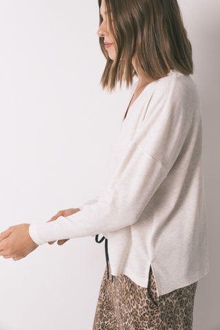 Camiseta Manga Larga con Detalle Botones