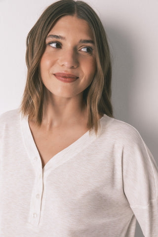 Camiseta Manga Larga con Detalle Botones