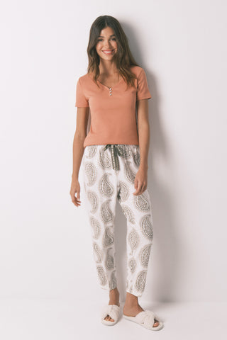 Camiseta Manga Corta de Canalé