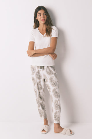 Camiseta Manga Corta de Canalé