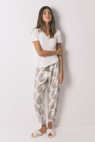 Camiseta Manga Corta de Canalé