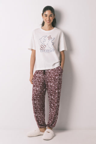Short Sleeve T-Shirt with Bird Print