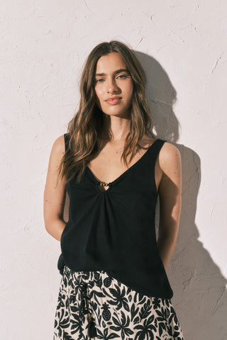 Mmp Trimmed Tee Blac.