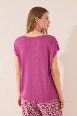 Camiseta Cuello V Manga Corta