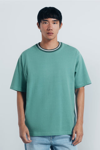 Camiseta Manga Corta con Detalle Cuello