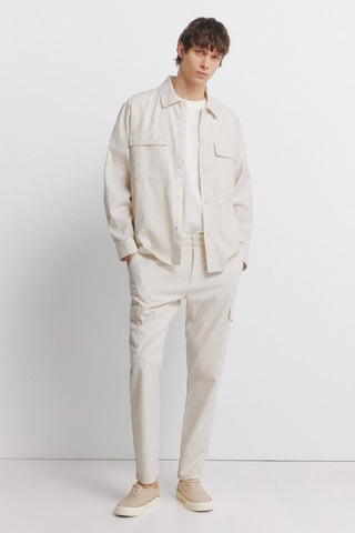 Camiseta Oversize Cuello Redondo con Textura