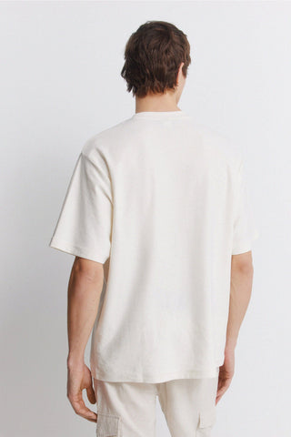 Camiseta Oversize Cuello Redondo con Textura