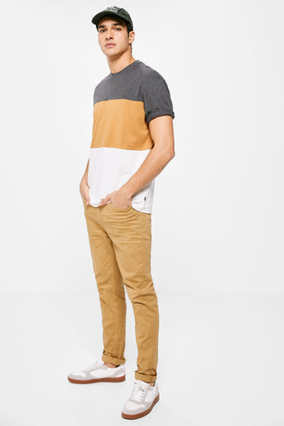 Camiseta Manga Cora Color Block.