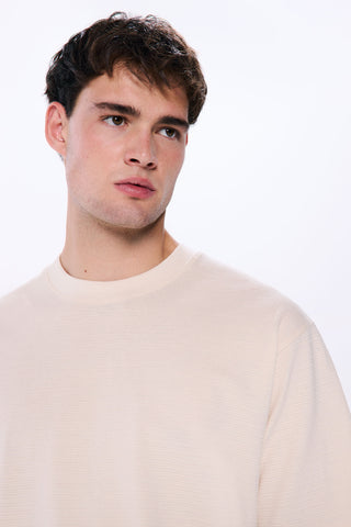 Camiseta Cuello Redondo con Textura