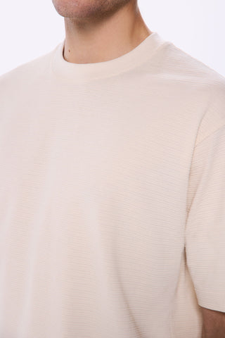 Camiseta Cuello Redondo con Textura