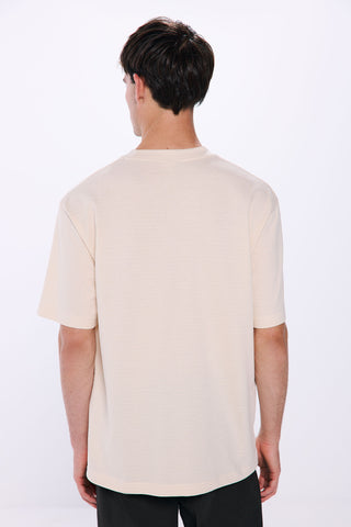Camiseta Cuello Redondo con Textura