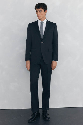 Blazer de Lana con Solapas