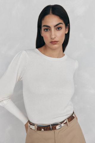 Sudadera de Canalé Manga Abullonada