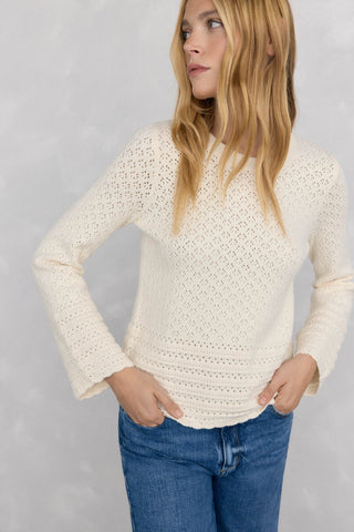 Sudadera Calada con Manga Acampanada