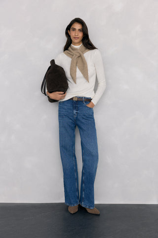 Sudadera Acanalada Cuello Alto