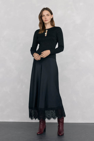 Sudadera con Aberturas Tejido Brillante