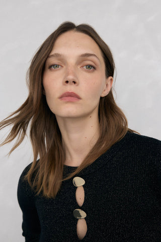 Sudadera con Aberturas Tejido Brillante