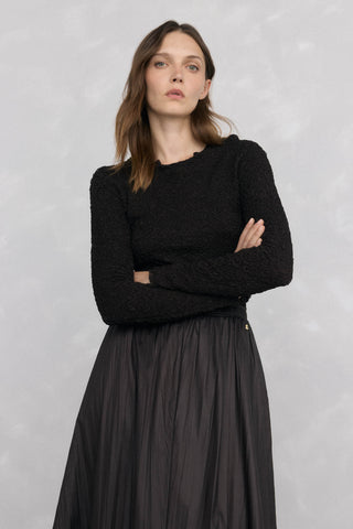 Camiseta Manga Corta Efecto Arrugado