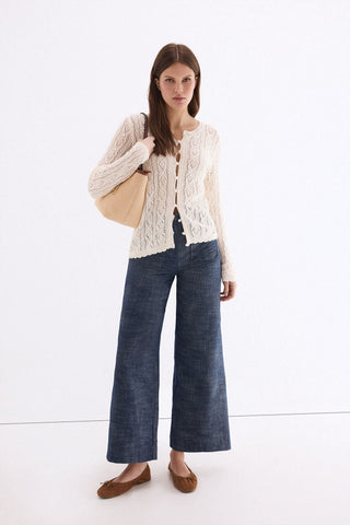 E Chaqueta Ml Crochet Romántica.