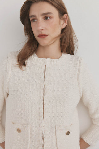 Chaqueta de Punto con Bolsillos